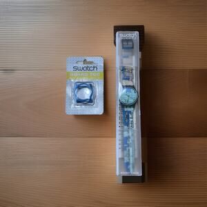 NEW Swatch Watch METROSCAPE with‎ Case & Watch Face Cover 1990 Vintage